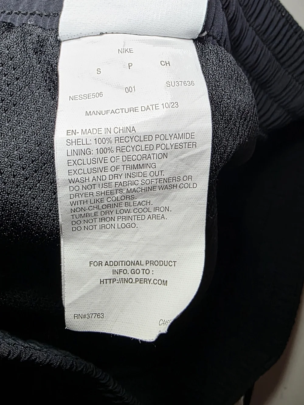 Nike Swim Volley Shorts 7 inch Inseam Men's Size S Pockets Built in Brief Black